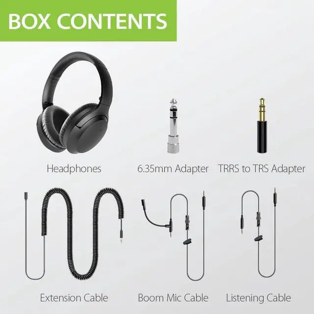 Alt view image 7 of 7 - Avantree Aria Line M - Wired Over-Ear Headphones with Boom Mic for Clear Calls, Headset with Mute Switch & Volume Control for PC, Computer, PS4, PS5, Gaming, and 3.5mm AUX Extra-Long Cord for TVs