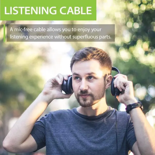 Alt view image 5 of 7 - Avantree Aria Line M - Wired Over-Ear Headphones with Boom Mic for Clear Calls, Headset with Mute Switch & Volume Control for PC, Computer, PS4, PS5, Gaming, and 3.5mm AUX Extra-Long Cord for TVs