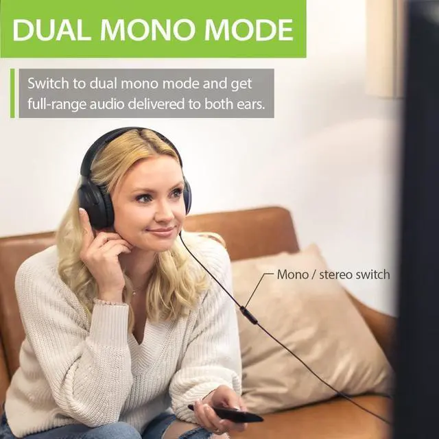 Alt view image 6 of 7 - Avantree Aria Line M - Wired Over-Ear Headphones with Boom Mic for Clear Calls, Headset with Mute Switch & Volume Control for PC, Computer, PS4, PS5, Gaming, and 3.5mm AUX Extra-Long Cord for TVs