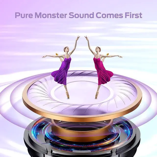 Alt view image 3 of 7 - Monster Aria Free Open Ear Headphones, Air Conduction Headphone Wireless Bluetooth, Lightweight Earphones with ENC Clear Talk, 8H Playtime, Sport Earphone for Running, Cycling, Driving, Hiking