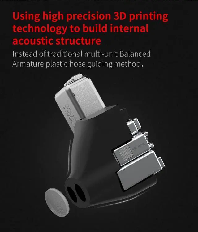 Main image of KZ AS10 in-Ear Monitors Headphone Earbuds 5 Balanced Armature Driver, Noise Cancelling Headphones Wired IEMs Earphones with 2 Pin Detachable Cable for Musician Drummer Church (AS10 Black, without Mic)