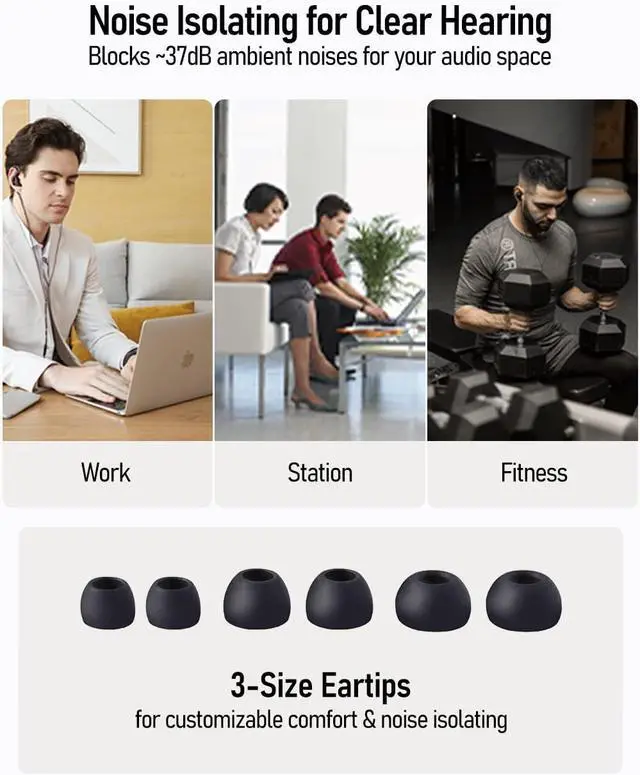 Alt view image 7 of 7 - Vibes 201ML Wired Earbuds in Ear Headphones with Mic, Lightning to 3.5mm Adapter, Noise Isolating Bass Driven Earphones, Braided Cord, Carry Case, Ear Buds Tips, 3.5mm Jack (Clear Brown)