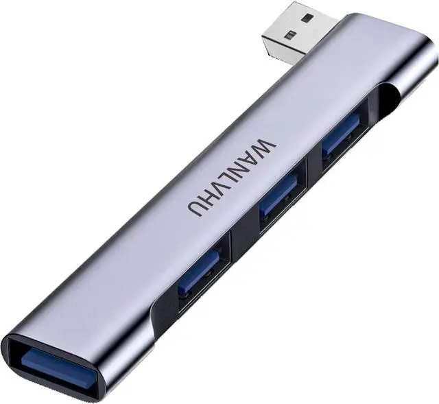 Main image of USB Hub for Laptop 4-Port, Portable USB 3.0 Hub USB Splitter, USB Multiport Adapter Expander for MacBook Air/Pro, Laptop, PC, Keyboard, Flash Drive, Mobile HDD (USB Hub for Right)