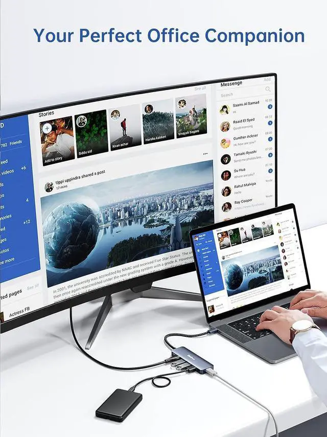 Alt view image 7 of 7 - USB C to USB Adapter, USB C Hub with HDMI 4K@60Hz, USB C to USB C 100W Power Delivery, 3 USB 3.0 Ports, Dockteck 5-in-1 USB C Adapter for MacBook Pro/Air, iPad Pro/Air/Mini 6, Surface Pro, Steam Deck