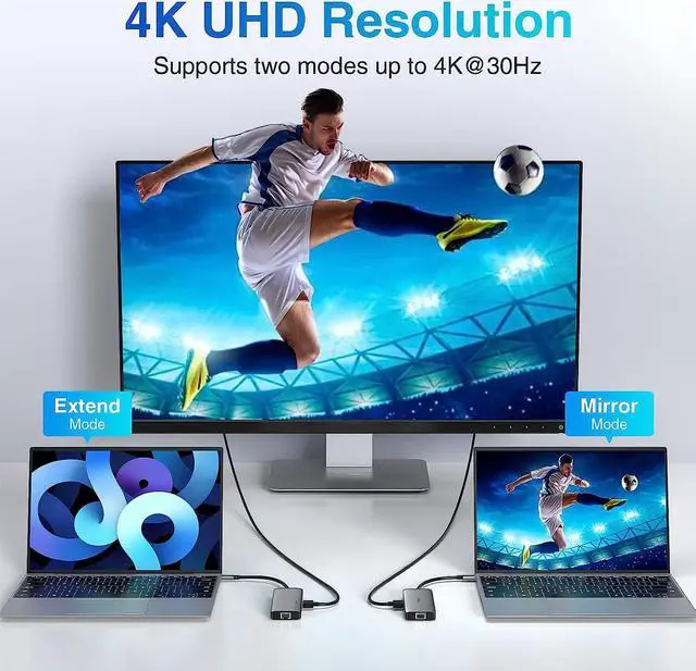 Alt view image 3 of 7 - USB C Hub Multiport Adapter, 9-in-1 Laptop USB C Docking Station for Dell/HP Laptop, USB C Dock to 4K HDMI,Ethernet,100W PD,USB-C,3 USB Ports, SD/TF, USB Type C Dongle for MacBook, Surface, Lenovo