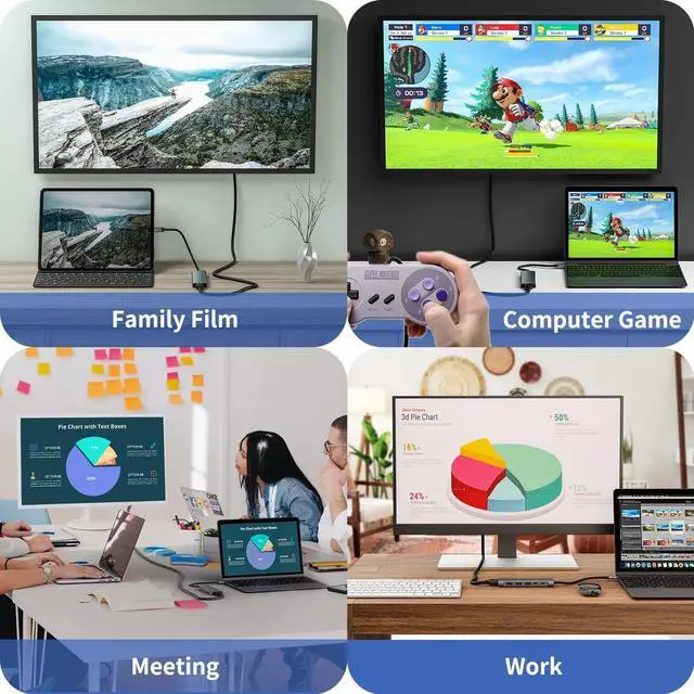 Alt view image 7 of 7 - USB C Hub 4K@60Hz HDMI Adapter,9in1 USB C Hub with 3.5m Jack,3 USB3.0,SD/TF Card Slot,100W USB C PD,USB-C3.0,for iPad Pro MacBook Pro Air M1 2022 2020,Steam Deck,iPad Air 6