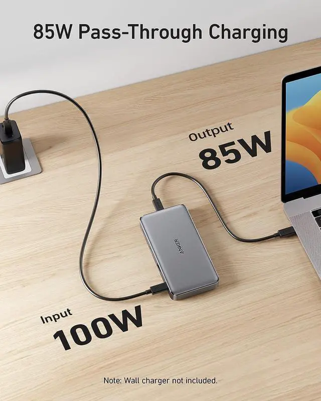 Alt view image 5 of 6 - Anker 563 USB-C Hub (10-in-1, Dual 4K HDMI, for MacBook), Docking Station Dual Monitor, with Max 100W Pd-in, 5Gbps USB Data Ports for M1/ M2 MacBook Pro, MacBook Air, Dell XPS, Thinkpad and More