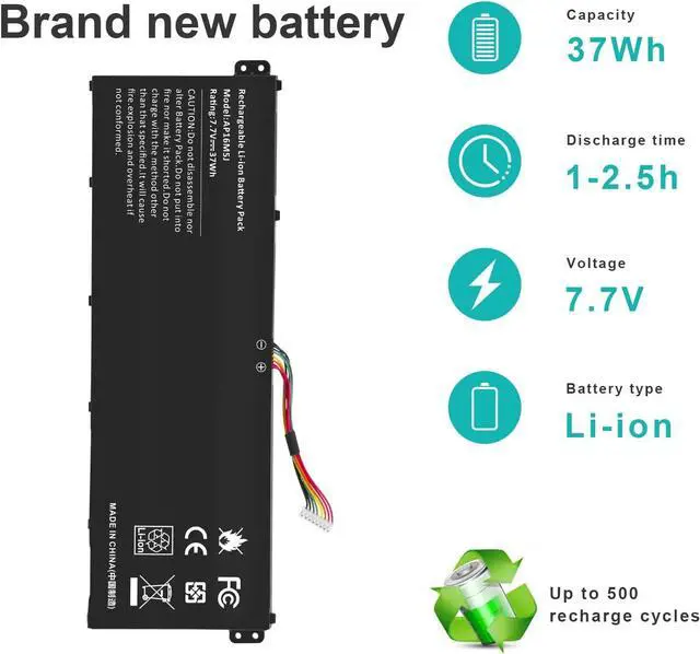 Alt view image 3 of 7 - Fancy Buying AP16M5J Laptop Battery for Acer Aspire 1 A114-31 A114-32 Aspire 3 A314-31 A314-32 A314-41 A315-21 A315-21G A315-22 A315-31 A315-32 A315-33 A315-41 A315-51 A315-53 A315-53G 2ICP4/80/104