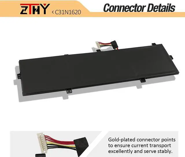 Alt view image 5 of 7 - ZTHY C31N1620 Battery Replacement for Asus Zenbook UX430 UX430U UX430UA UX430UAR UX430UN UX430UNR UX430UQ UX430UQ-GV015T U4100 U4100U U4100UN U4100UQ UX3400 UX3400U UX3400UA UX3400UN UX3400UQ BX430UA