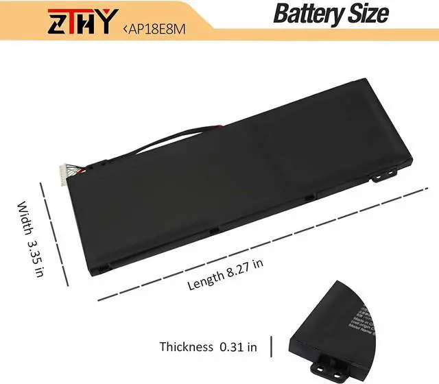 Alt view image 6 of 7 - ZTHY AP18E8M AP18E7M Laptop Battery for Nitro 5 AN515-54-76JY AN515-43-R1RK AN515-44-R99Q AN517-51-7095 Nitro 7 AN715-51 Aspire 7 A715-74G-7511 Predator Helios 300 PH315-52-736R 15.4V 57.48Wh