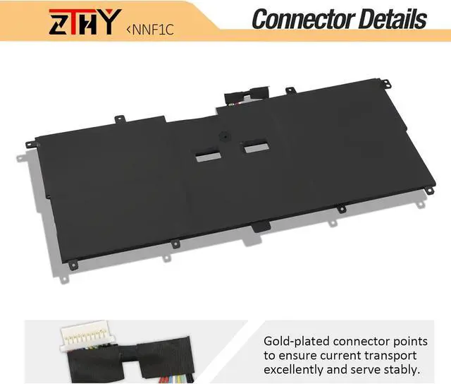 Alt view image 5 of 7 - ZTHY NNF1C Laptop Battery Replacement for Dell XPS 13 9365 2in1 2017 Series XPS 13-9365-D1605TS 13-9365-D1805TS 13-9365-D2805TS 13-9365-D3605TS Notebook 0NNF1C HMPFH 7.6V 46Wh 5940mAh 4-Cell