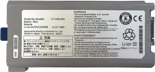 Main image of 10.65V 87Wh 7800mAh CF-VZSU46S Replacement Battery Compatible with Panasonic Toughbook CF-30 CF-31 CF-53 Laptop CF-VZSU46AU CF-VZSU71U CF- VZSU72U CF-VZSU1430U CF-VZSU46 CF-VZSU46U