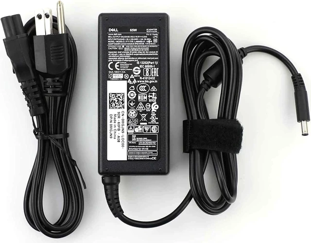 Main image of Dell Inspiron Laptop Charger Genuine 65W watt 4.5mm tip AC Power Adapter for Inspiron 13 14 15 3000 5000 7000 Series 5558 5755 3147 7348-2in1 5555 5559 0G6j41 0MGJN with Power Cord