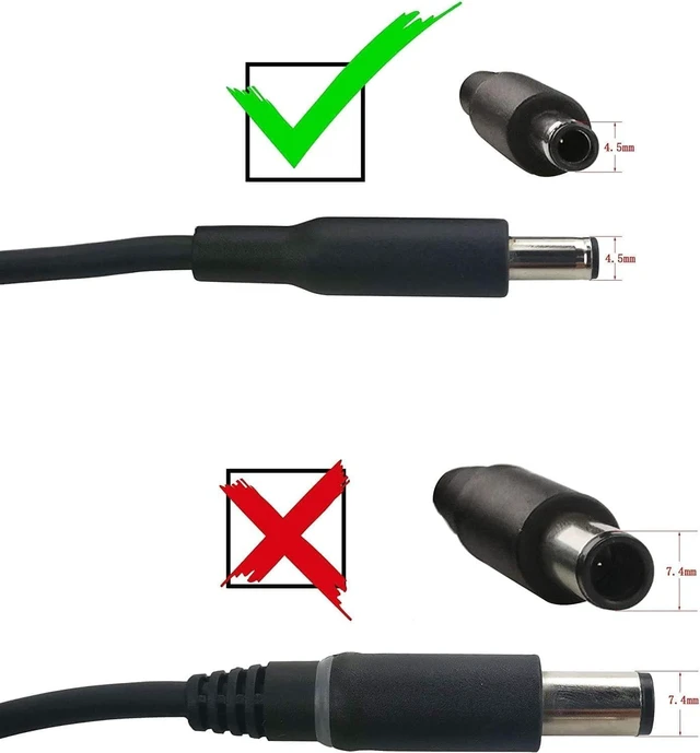 Alt view image 2 of 6 - Dell Inspiron Laptop Charger Genuine 65W watt 4.5mm tip AC Power Adapter for Inspiron 13 14 15 3000 5000 7000 Series 5558 5755 3147 7348-2in1 5555 5559 0G6j41 0MGJN with Power Cord