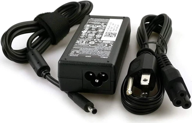 Alt view image 3 of 6 - Dell Inspiron Laptop Charger Genuine 65W watt 4.5mm tip AC Power Adapter for Inspiron 13 14 15 3000 5000 7000 Series 5558 5755 3147 7348-2in1 5555 5559 0G6j41 0MGJN with Power Cord