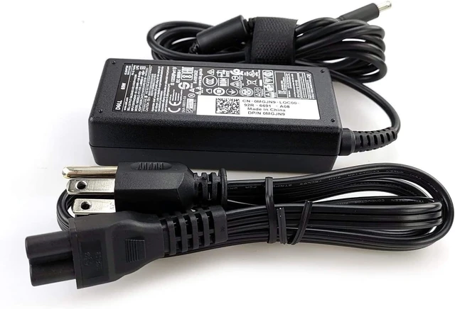 Alt view image 4 of 6 - Dell Inspiron Laptop Charger Genuine 65W watt 4.5mm tip AC Power Adapter for Inspiron 13 14 15 3000 5000 7000 Series 5558 5755 3147 7348-2in1 5555 5559 0G6j41 0MGJN with Power Cord