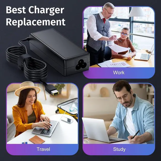 Alt view image 7 of 7 - 90W 20V 4.5A Laptop Charger for Lenovo Thinkpad T440 T440S L440 E470 X250 T560 T550 E560 E540 L560 L540 E450 N20P X240 X260,Edge E440 E460 E431 Yoga 730 Power Supply