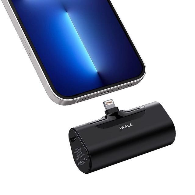 iWALK Small Portable Phone Charger Power Bank 4500mAh Power Charger,  Compatible with iPhone 14/13/12, Black
