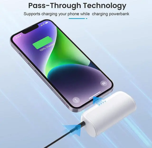 Alt view image 7 of 7 - [2 Pack]Mini Portable Charger for iPhone 5200mAh,20W PD Fast Charging Power Bank for iPhone, Ultra-Compact Battery Pack Travel Portable Phone Charger Compatible with iPhone 14 13 12 11 X 8 7 6 Series