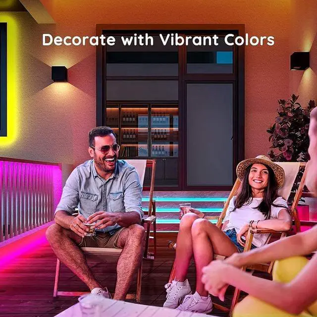 Alt view image 5 of 7 - Bluetooth LED Strip Lights, ALED Light 5050 10M (2 x 5M) 300 LED Stripes Lights Smart-Phone Controlled Waterproof RGB LED Brand Light for Home&Outdoor Decoration