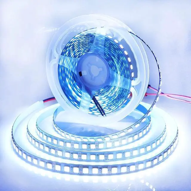 Main image of LED Light Strip, 16.4ft 600 Units SMD 5054 LEDs(5050 Upgraded), 16000LM Flexible 12V DC Light Strips, LED Ribbon, DIY Christmas Home Kitchen Indoor Party Decoration (Waterproof IP65, Cold White 6500K)