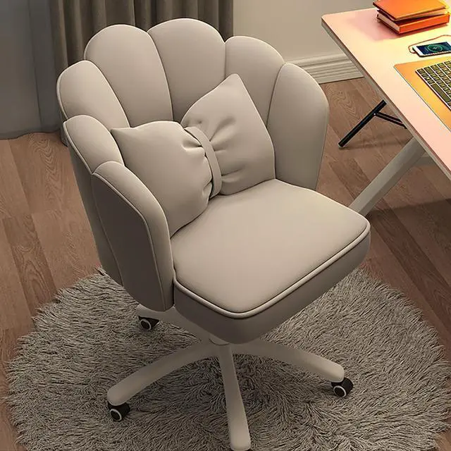 Main image of Home Office Desk Butterfly Chair with Mid-Back Upholstered Modern Tufted Computer Task Chair Swivel Height Adjustable Velvet Accent Chair