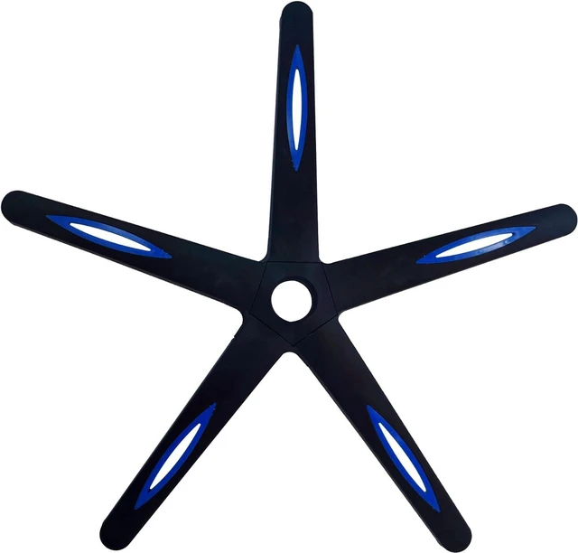 Alt view image 6 of 7 - Frassie 28 inch Nylon Gaming Chair Base with 5 Casters, Heavy Duty Boss Office Chair Base Part Replacement (Blue)