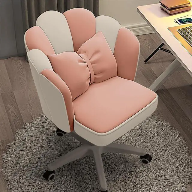 Main image of Home Office Desk Butterfly Chair with Mid-Back Upholstered Modern Tufted Computer Task Chair Swivel Height Adjustable Velvet Accent Chair