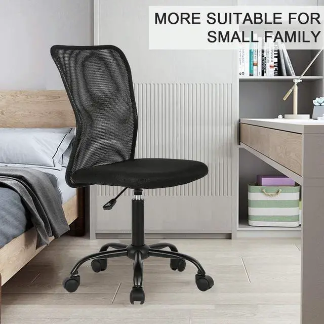 Alt view image 6 of 6 - Office Chair Desk Chair Computer Chair with Lumbar Support Ergonomic Mid Back Mesh Adjustable Height Swivel Chair Armless Modern Task Executive Chair for Women Men Adult-10set