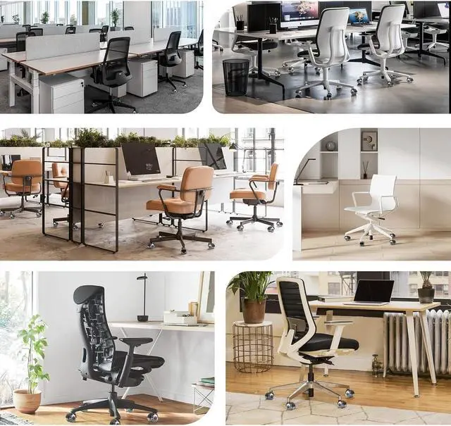 Alt view image 5 of 5 - Office Chair Wheels-2 Inch Replacement for All Hardwood and Carpet Floors, Heavy Duty Rollerblade Style Computer Desk Chair Casters, Sytopia Universal Caster Wheels Size(11x22 mm), Set of 5 - Grey