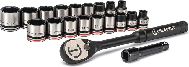 Main image of Crescent 20 Piece X10 3/8" Drive 6 Point Standard SAE/Metric Mechanics Tool Set - CSWS38B