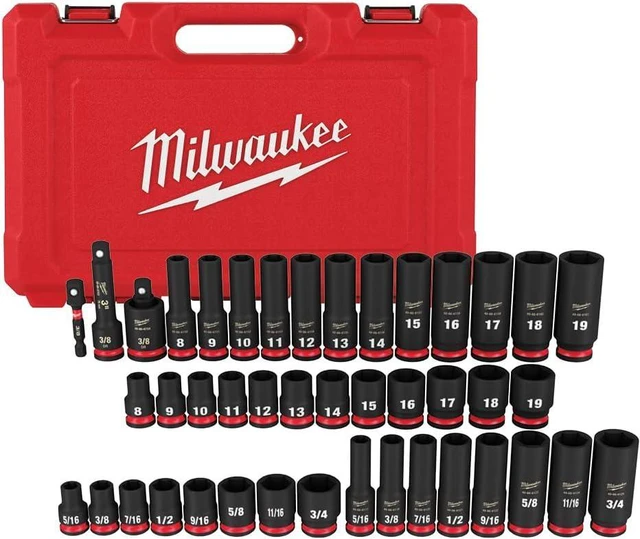 Main image of Milwaukee Socket Set MET & SAE IMP 3/8IN 49-66-7009