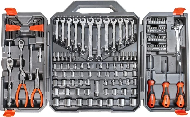 Alt view image 2 of 7 - Crescent 150 Piece 1/4" and 3/8" Drive 6 Point SAE/Metric Professional Tool Set - CTK150