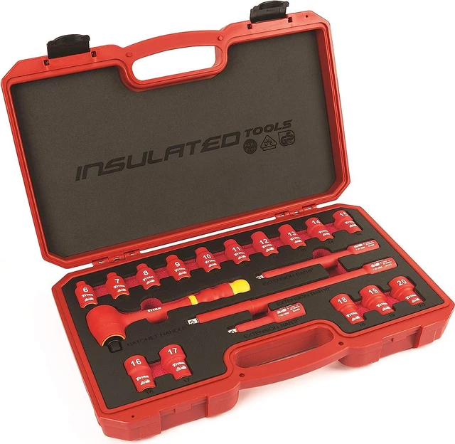 Main image of Titan 68100 19-Piece 3/8-Inch Drive VDE Insulated Socket Set