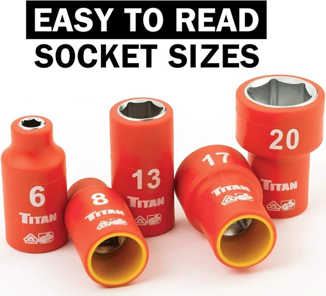 Alt view image 4 of 7 - Titan 68100 19-Piece 3/8-Inch Drive VDE Insulated Socket Set