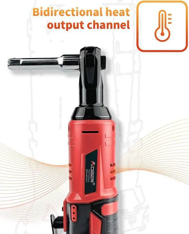 Alt view image 3 of 7 - Cordless Electric Ratchet Wrench Set, AOBEN 3/8" 12V Power Ratchet Tool Kit with 2 Packs 2000mAh Lithium-Ion Battery and Charger