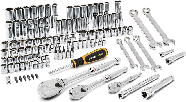 Main image of GEARWRENCH 118 Pc. 1/4", 3/8" & 1/2" Drive 6 & 12 Pt. Mechanics Tool Set, Standard & Deep, SAE/Metric - 83001D