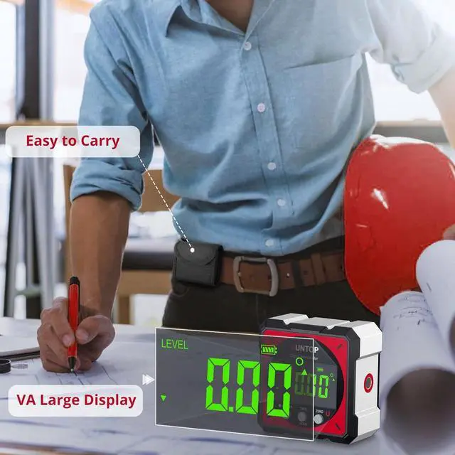 Alt view image 6 of 7 - XUNTOP USB Charging Digital Level Box Angle Finder with Electronic Laser 4-Side Strong Magnetic Angle Gauge IP54 Waterproof Inclinometer Level Saving Time and Effort in Decorations Woodworking