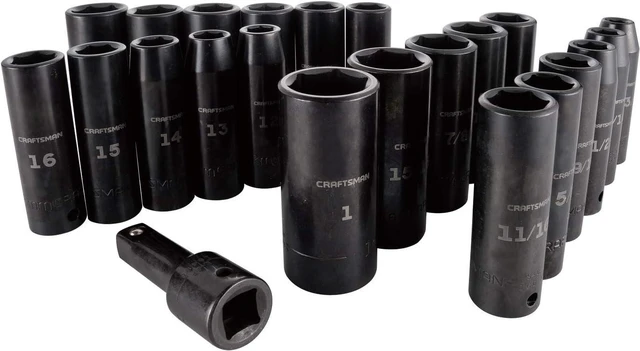 Main image of CRAFTSMAN 23PC IMP. 1/2" SAE/MM DEEP