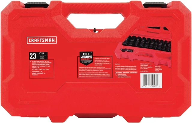 Alt view image 3 of 3 - CRAFTSMAN 23PC IMP. 1/2" SAE/MM DEEP