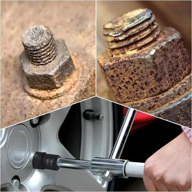 Alt view image 7 of 7 - Twist Socket Set Lug Nut Remover Extractor Tool 5 Piece Metric Bolt and Lug Nut Extractor Socket Tools ,ith Center Punch Bar (17mm - 22mm)