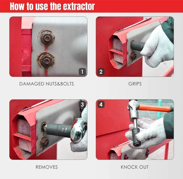 Alt view image 5 of 6 - NORTOOLS 5 PCS 1/2 Dr. Twist Socket Set Nut and Bolt Extractor Tool Kit