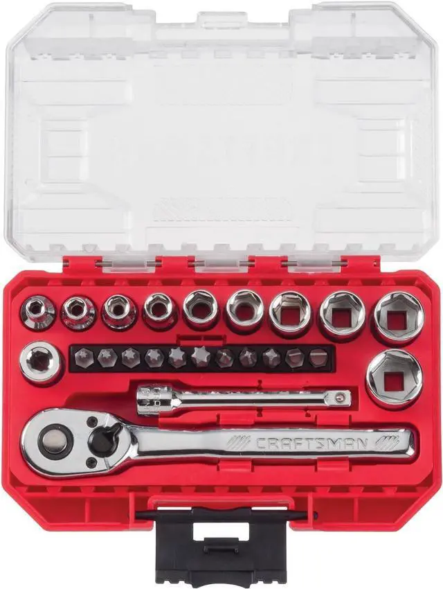 Alt view image 2 of 5 - CRAFTSMAN Socket Set, SAE 1/4-in. Drive, 24 Piece (CMMT12009LZ)