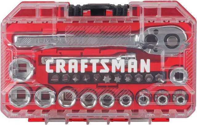Alt view image 3 of 5 - CRAFTSMAN Socket Set, SAE 1/4-in. Drive, 24 Piece (CMMT12009LZ)