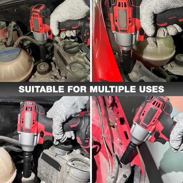 Alt view image 7 of 7 - EACELIY 33-Piece 1/2" Drive Impact Socket Set, (9-22mm), Metric Socket Set, Cr-V Steel, 6 Point Deep & Shallow Sockets, with 5", 10" Extension Bars, Universal Joint