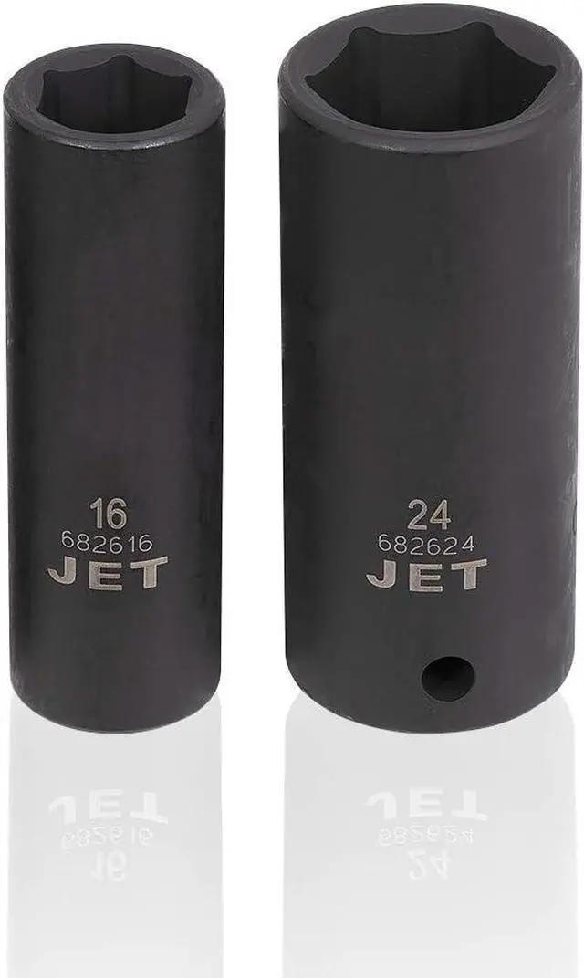 Alt view image 2 of 6 - JET Equipment & Tools 1/2-inch Drive, 22-Piece Regular Metric Professional Impact Socket Set, 6 Point, 610339