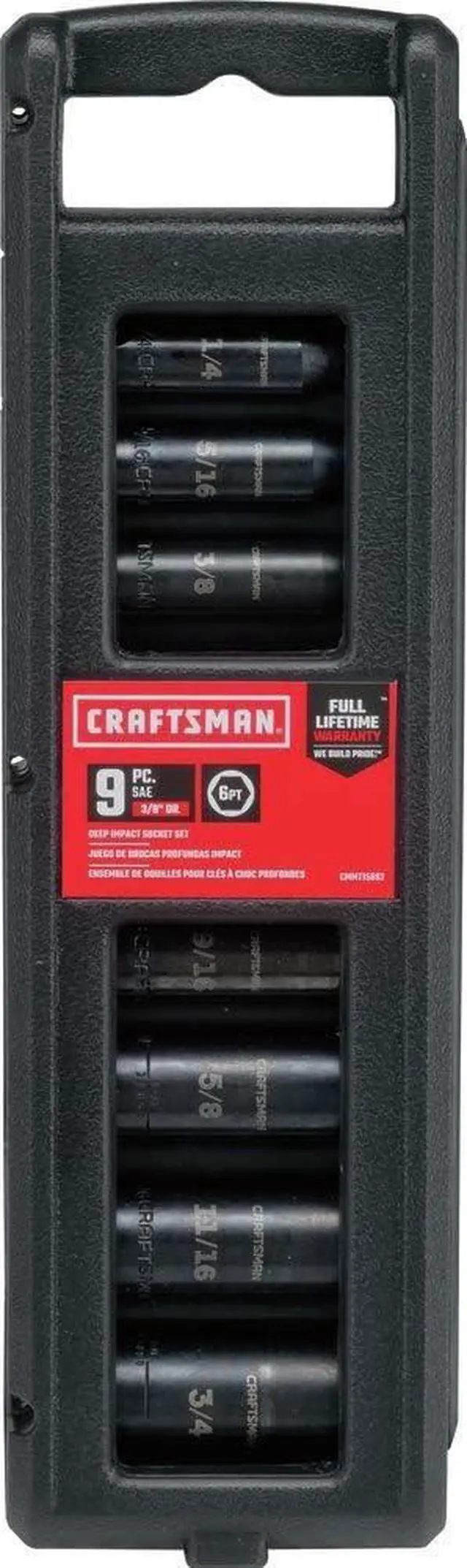 Alt view image 3 of 3 - CRAFTSMAN CMMT15882 9PC IMP. 3/8" SAE DEEP