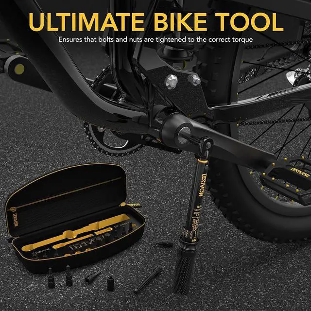 Alt view image 4 of 7 - LEXIVON Bike Torque Wrench 1/4-Inch Dr. 15-Piece Kit | 72-Tooth Gear, Dual-Direction Click Type 2~26 Nm (17.7~230.1 in-lb) | Portable Maintenance Kit for Road & Mountain Bikes (LX-191)