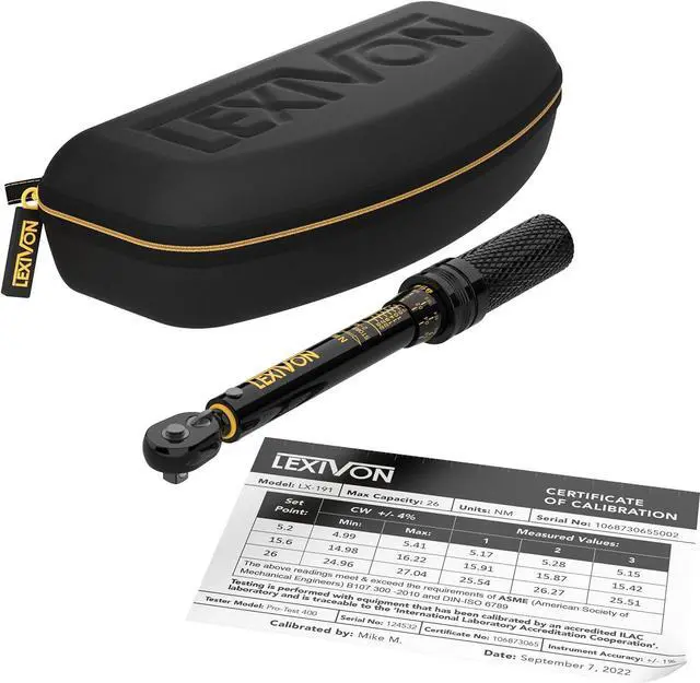 Alt view image 7 of 7 - LEXIVON Bike Torque Wrench 1/4-Inch Dr. 15-Piece Kit | 72-Tooth Gear, Dual-Direction Click Type 2~26 Nm (17.7~230.1 in-lb) | Portable Maintenance Kit for Road & Mountain Bikes (LX-191)