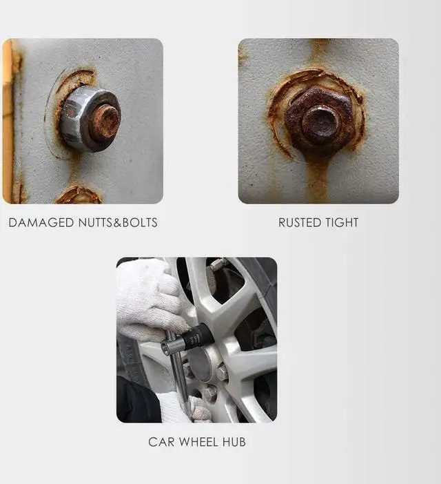 Alt view image 5 of 7 - Luckyway 13-Piece Impact Bolt & Nut Remover Set, Nut Extractor Socket, Bolt Remover Tool Set